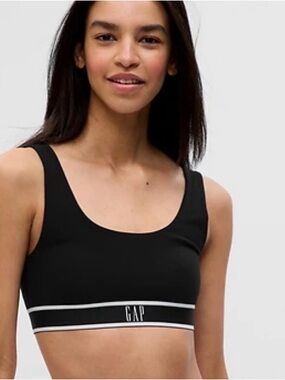 GAP Seamless lightly padded Cotton Stretch Sports Bra Women size medium